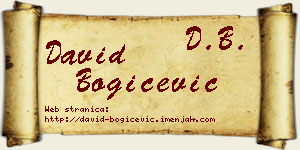 David Bogičević vizit kartica